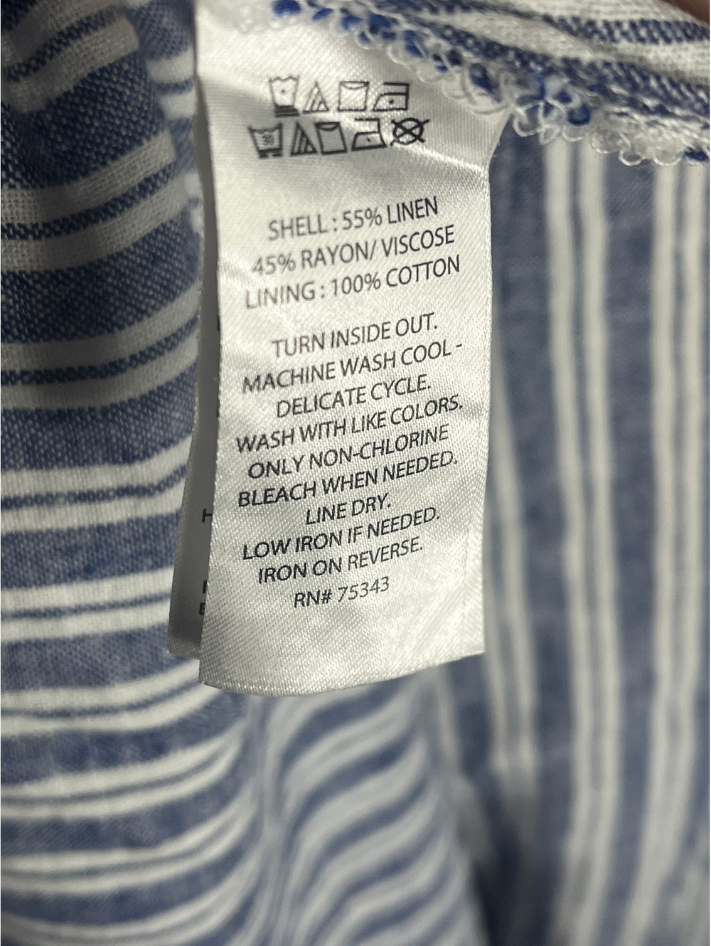 NWOT Calypso Women's Blue/White Striped Dress Size XS - Picture 8 of 9